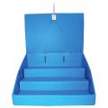 Display mit 3 Treppen Karton blau