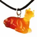 Pendentif vache Cornaline rouge