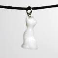 Pendentif chat Jade blanc