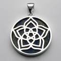 Pendentif en argent 925 fleur de...