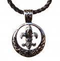 Pendentif fleur de lys acier fin...