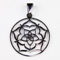 Pendentif fleur de venus acier f...