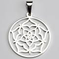 Pendentif fleur de venus acier f...