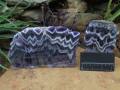 2 Rohsteine CHEVRON-AMETHYST